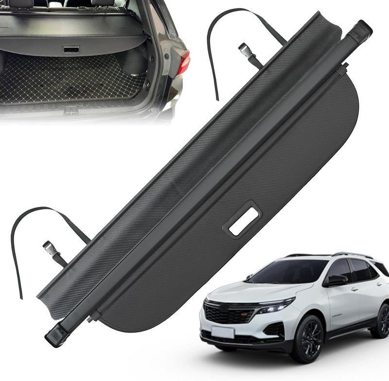Blycorul Trunk Cargo Cover for Chevy Equinox GMC Terrain 2025 2026, with Carbon Fiber Texture, Anti - Peeping Retractable Security Shade for Privacy, SUV Accessories, Extra Cover (No Equinox EV) - Image 1
